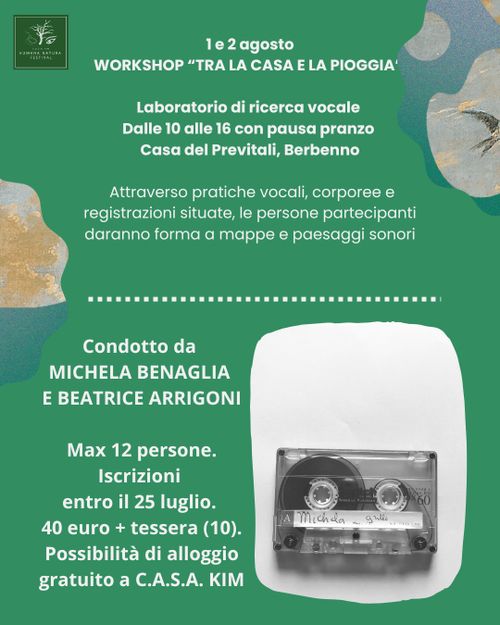Tra la casa e la pioggia - Laboratorio di ricerca vocale