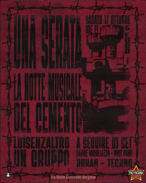 Una serata. La notte musicale del cemento.