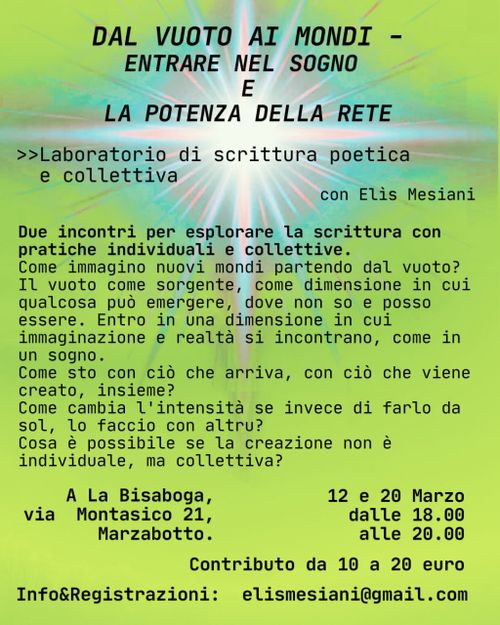 Dal vuoto a i mondi - Laboratorio di scrittura poetica