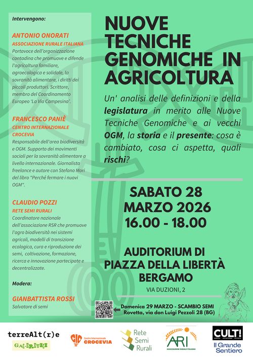 Convegno sui nuovi OGM - NGT