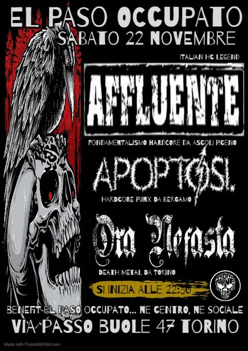 AFFLUENTE + APOPTOSI + ORA NEFASTA
