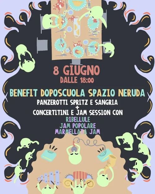 Panzerotti e jam benefit doposcuola neruda