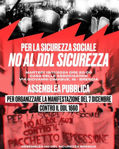 Assemblea No DDL Sicurezza