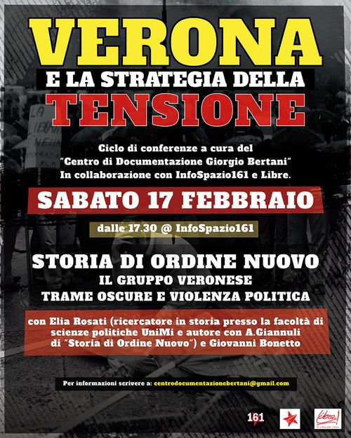 "Verona e la strategia della tensione #3 - Storia di Ordine Nuovo". Con Elia Rosati