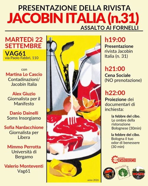 Presentazione della rivista  JACOBIN ITALIA(n31)