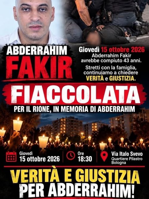 Verità e giustizia per Abderrahim Fakir