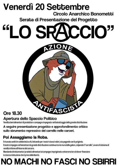 Serata di presentazione dello "Spaccio"