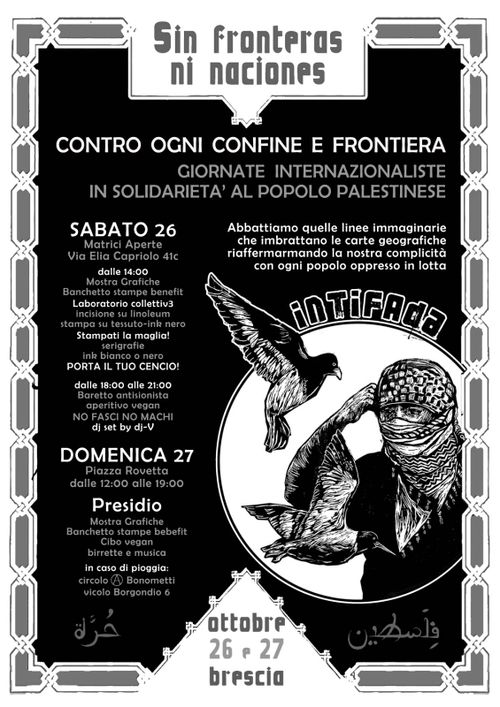 Presidio ed iniziative a sostegno del popolo palestinese