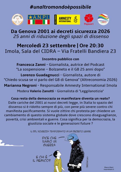 Da Genova 2001 ai decreti sicurezza 2026 25 anni di riduzione degli spazi di dissenso