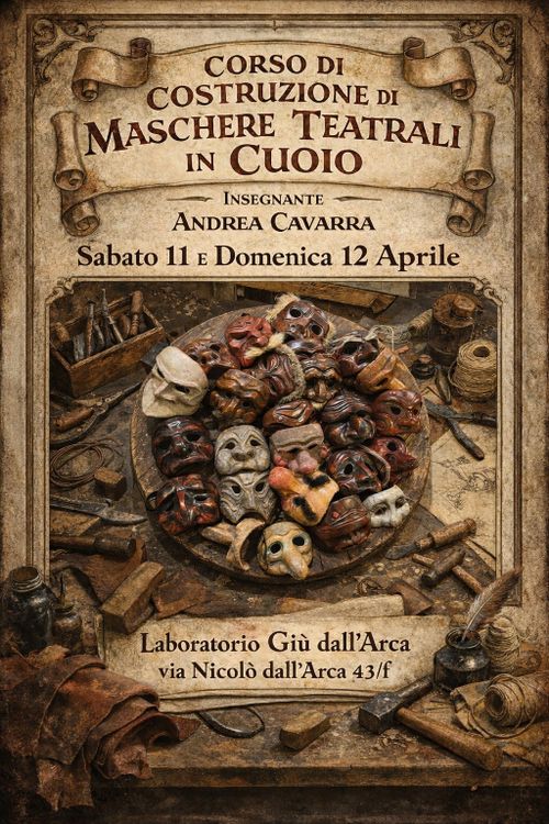 corso di costruzione di maschere teatrali in cuoio