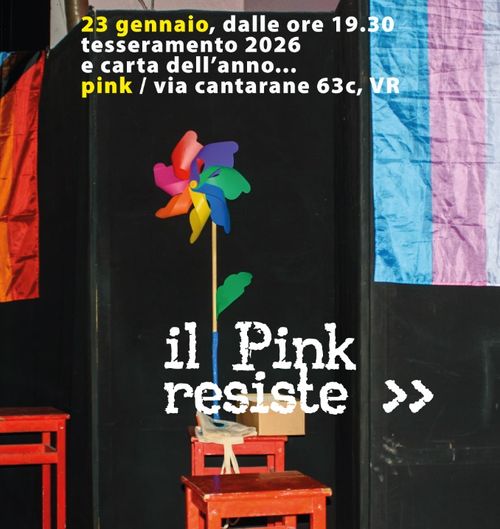 TESSERAMENTO CIRCOLO PINK ANNO 2026 E CARTA DELL'ANNO