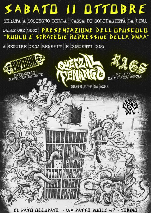 Serata di sostegno alla cassa di solidarietà La Lima 