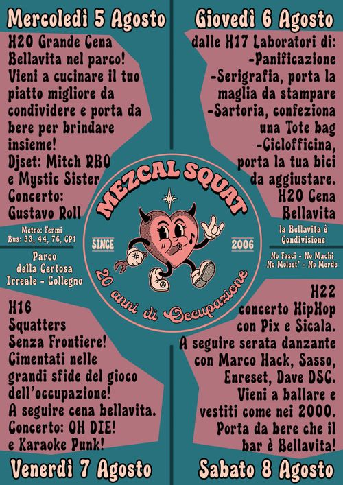 20 Anni di Mezcal Occupato: 4 Giorni di Festa, Laboratori, Musica e Autogestione!