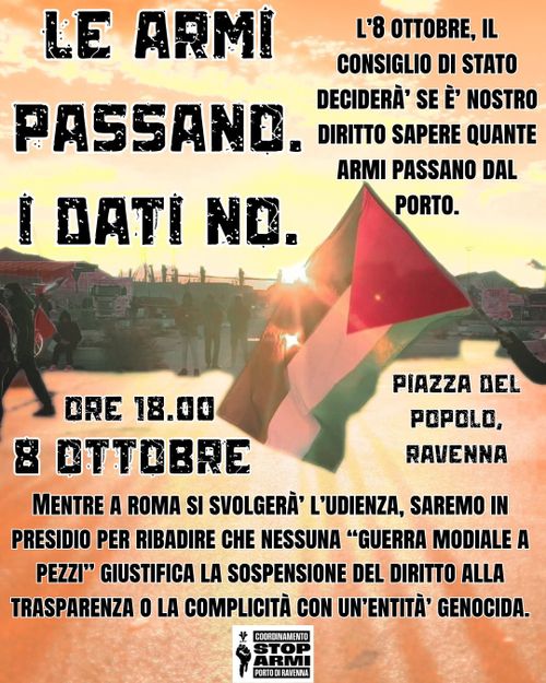 LE ARMI PASSANO, I DATI NO!