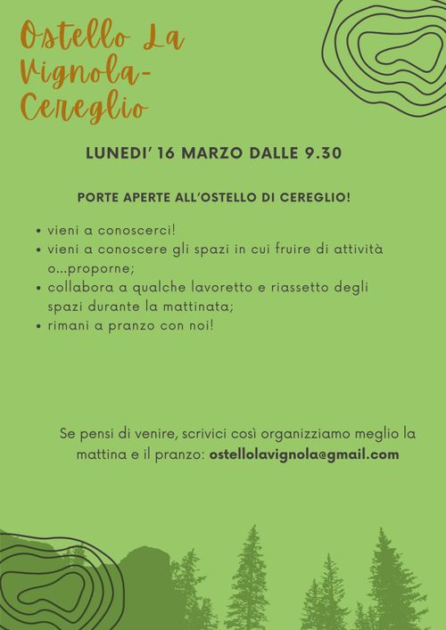 Porte aperte all’ostello di Cereglio! 