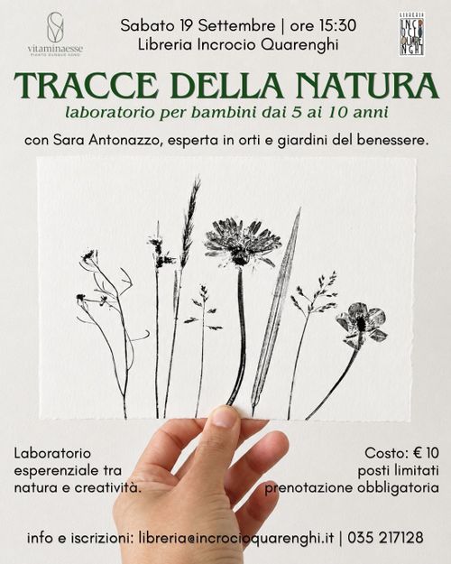 TRACCE DELLA NATURA - Laboratorio per bambinə dai 5 anni