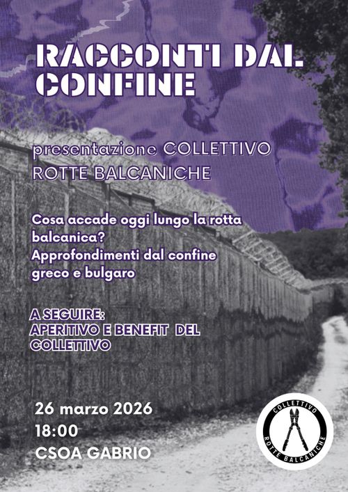Presentazione Collettivo Rotte Balcaniche 