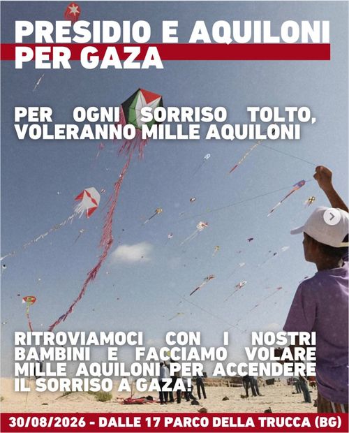 Presidio e aquiloni per Gaza