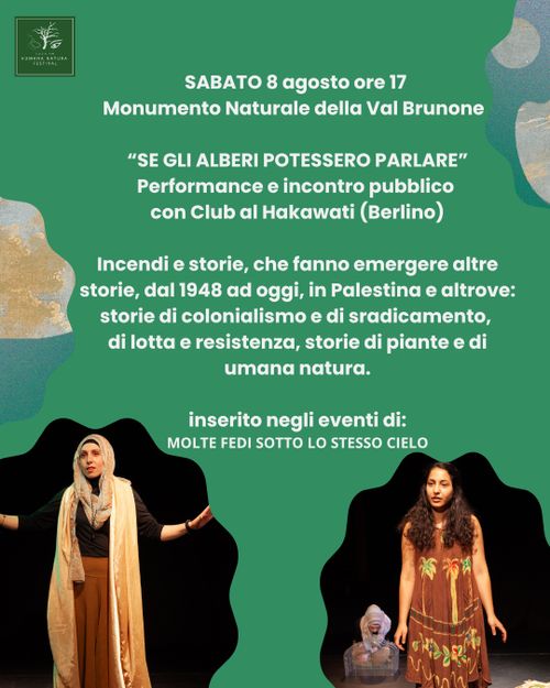 SE GLI ALBERI POTESSERO PARLARE - spettacolo e talk Palestina