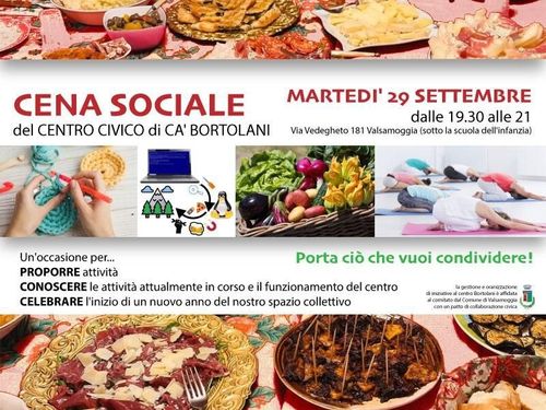cena sociale centro civico bortolani