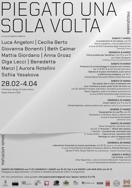 Piegato una volta sola