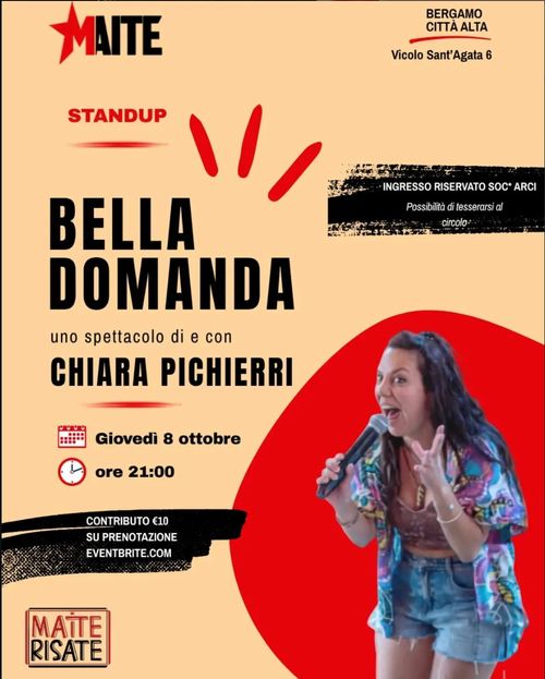 "Bella domanda" - Uno spettacolo di e con Chiara Picchierri