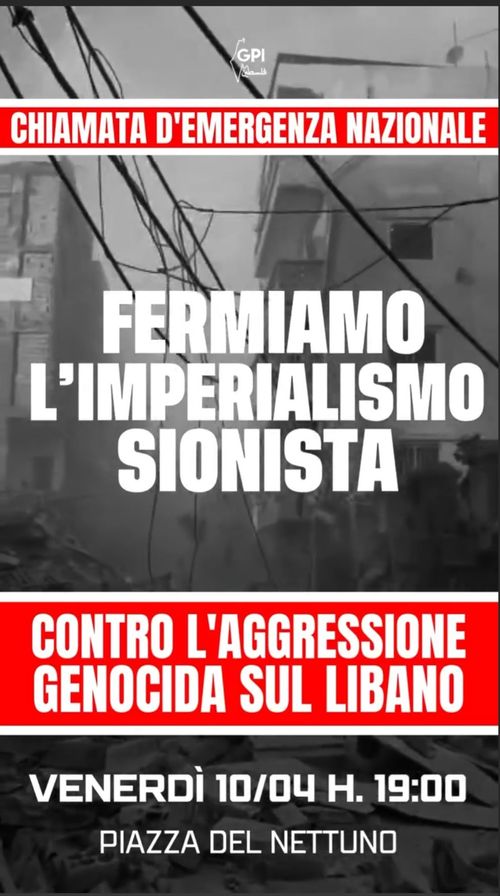 Fermiamo l'imperialismo sionista