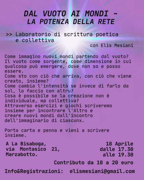La potenza della rete - Laboratorio scrittura poetica con Elìs Mesiani